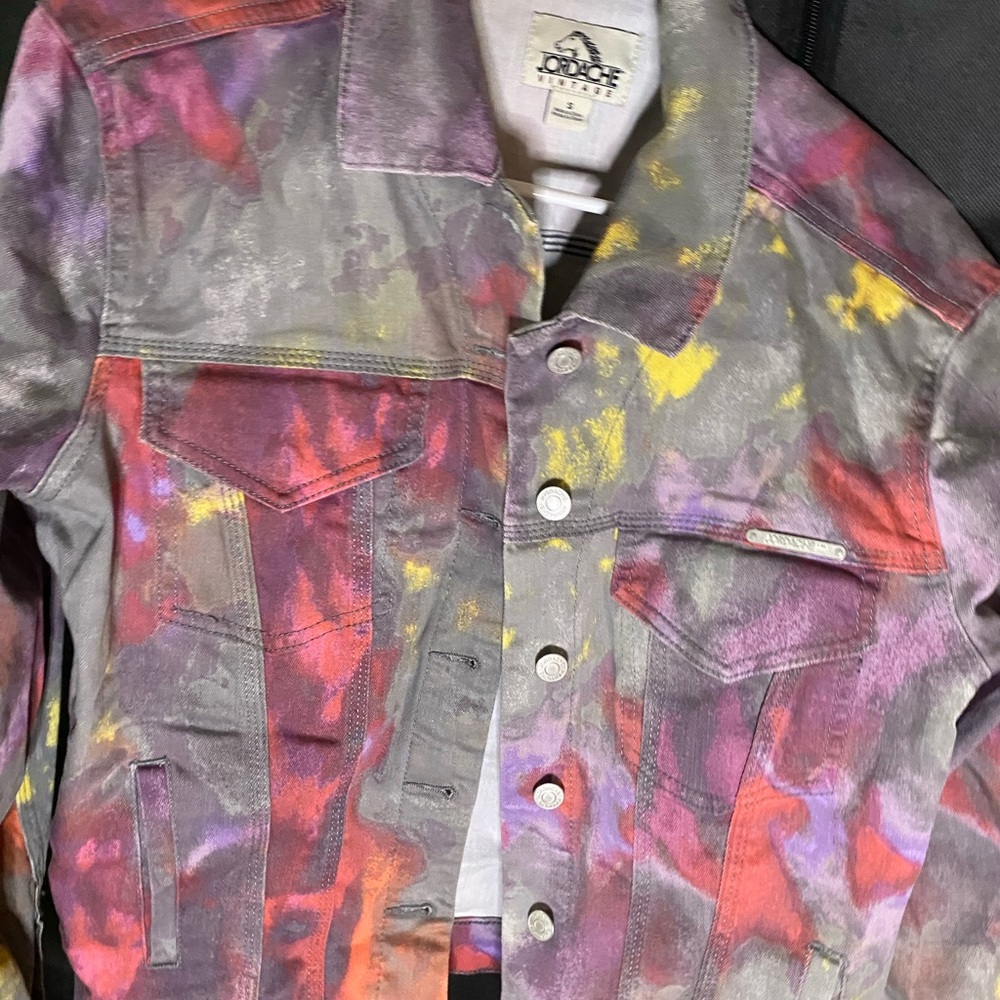 Colorful Splatter Denim Jacket - Picture 6 of 17
